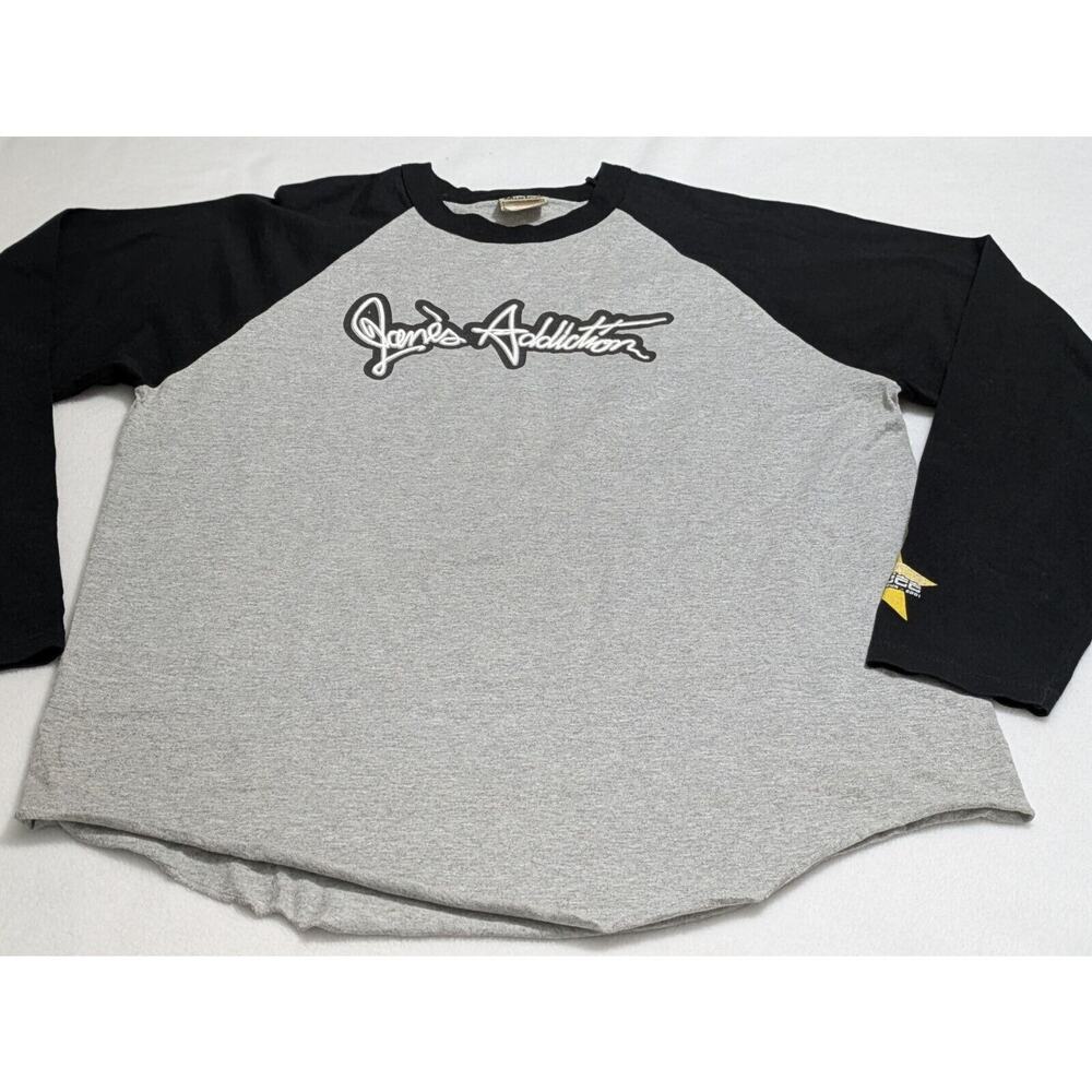 Vtg Janes Addiction 2001 Tshirt Jubilee Tour Baseball Tee XL USA Raglan Murina‎